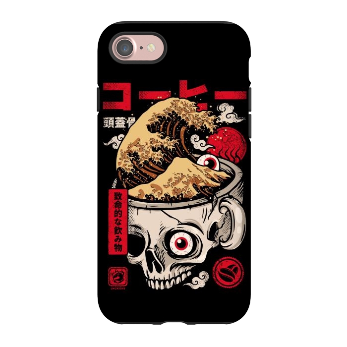 iPhone 7 StrongFit Great Skull Coffee by LM2Kone