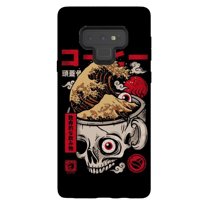 Galaxy Note 9 StrongFit Great Skull Coffee by LM2Kone