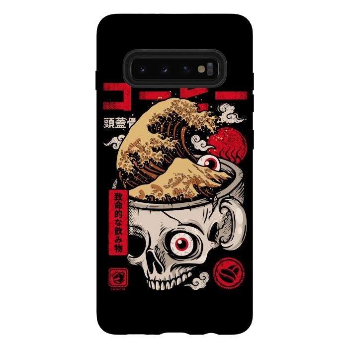 Galaxy S10 plus StrongFit Great Skull Coffee by LM2Kone