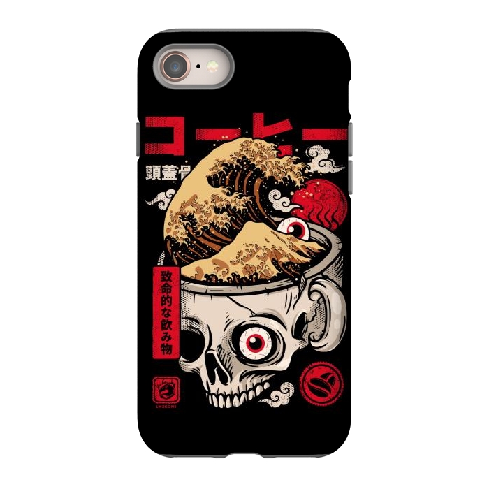 iPhone SE StrongFit Great Skull Coffee by LM2Kone