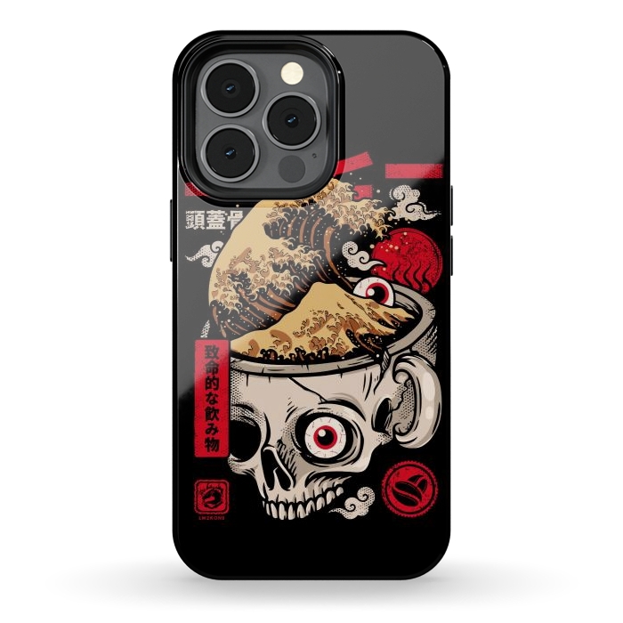iPhone 13 pro StrongFit Great Skull Coffee by LM2Kone