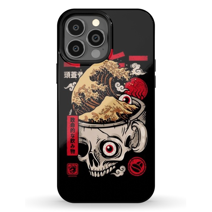 iPhone 13 Pro Max StrongFit Great Skull Coffee by LM2Kone