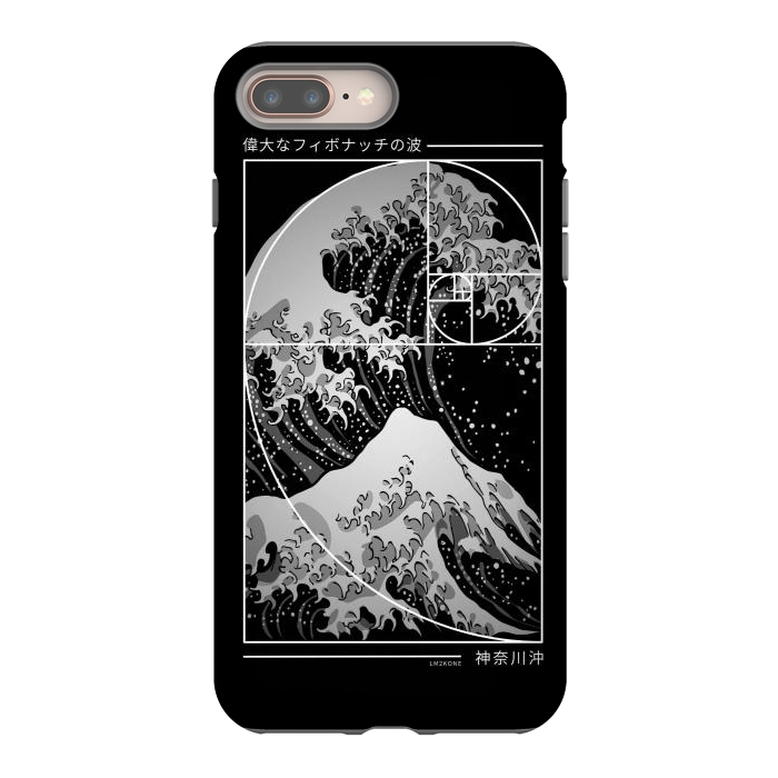 iPhone 7 plus StrongFit The Great Wave of Fibonacci Spiral - Modern by LM2Kone