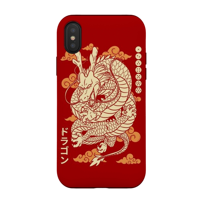 iPhone Xs / X StrongFit Japanese Legendary Dragon by LM2Kone