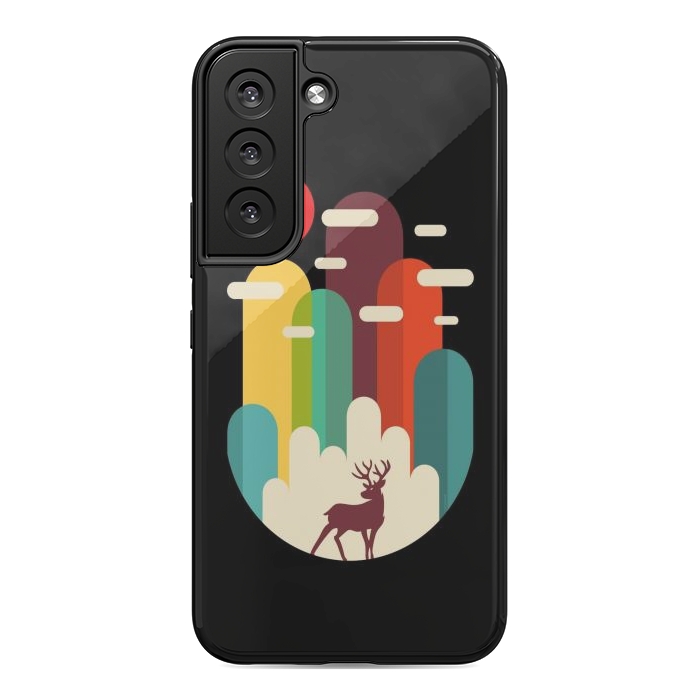 Galaxy S22 StrongFit Mountains Deer Minimalist by LM2Kone
