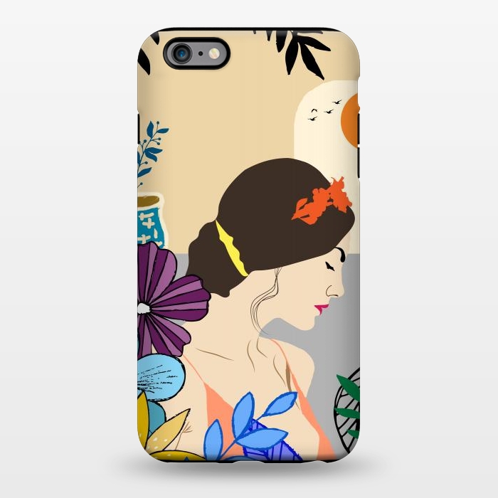 iPhone 6/6s plus StrongFit Glorious Morning, Minimal Boho Illustration, Cute Woman Drawing by Creativeaxle