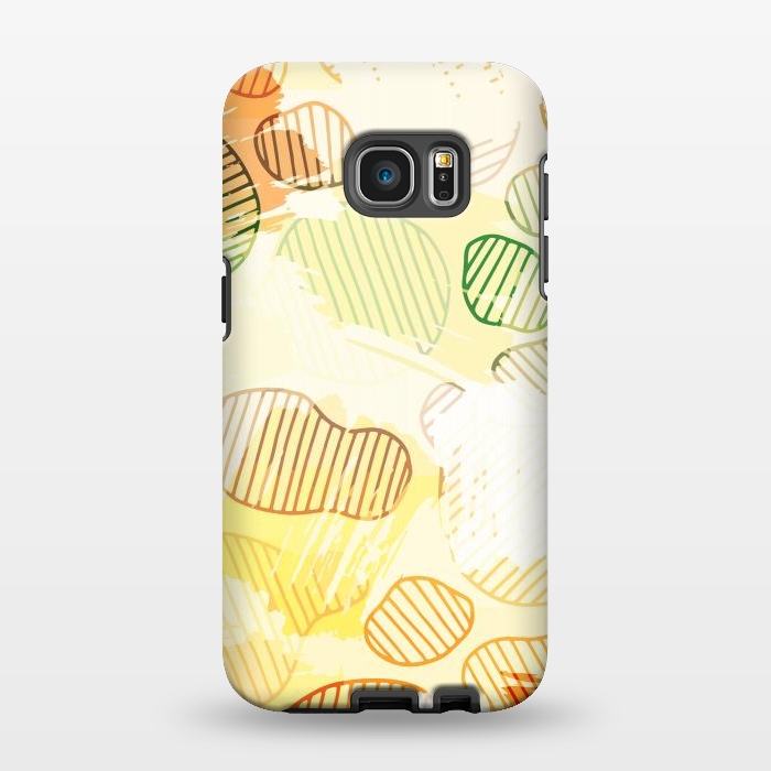Galaxy S7 EDGE StrongFit Abstract Footprints, minimal Colorful Pattern by Creativeaxle