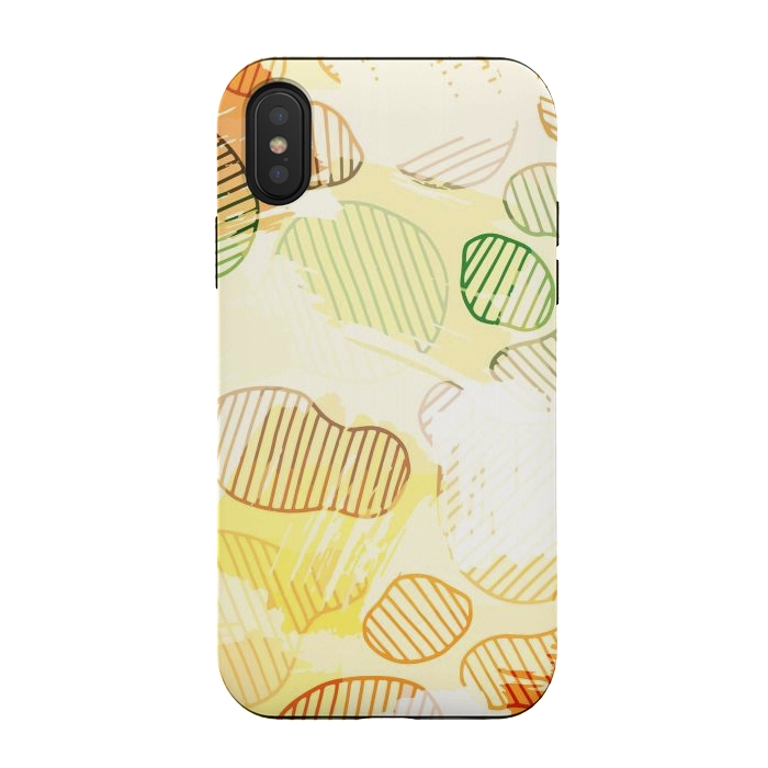 iPhone Xs / X StrongFit Abstract Footprints, minimal Colorful Pattern by Creativeaxle