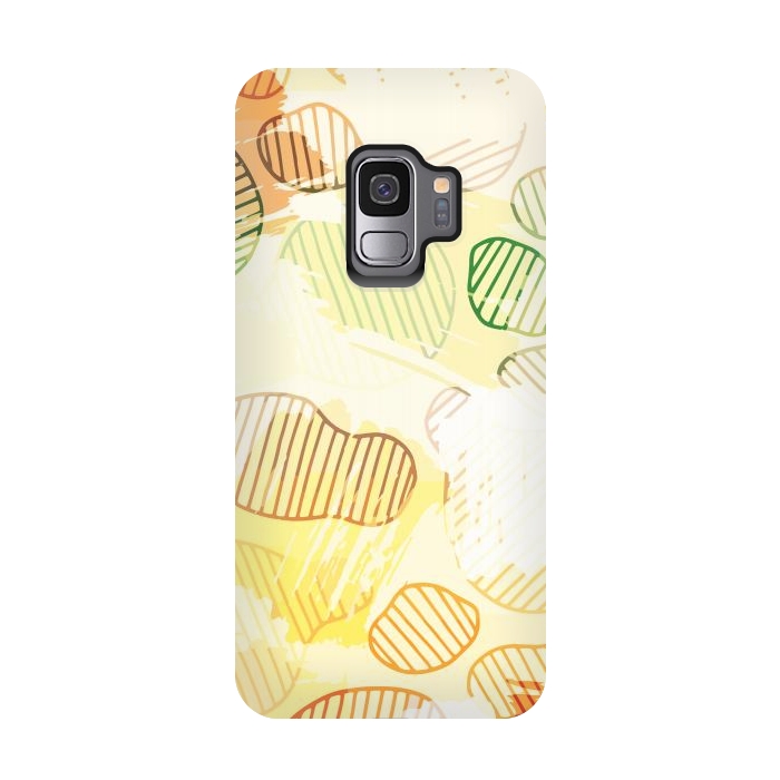 Galaxy S9 StrongFit Abstract Footprints, minimal Colorful Pattern by Creativeaxle