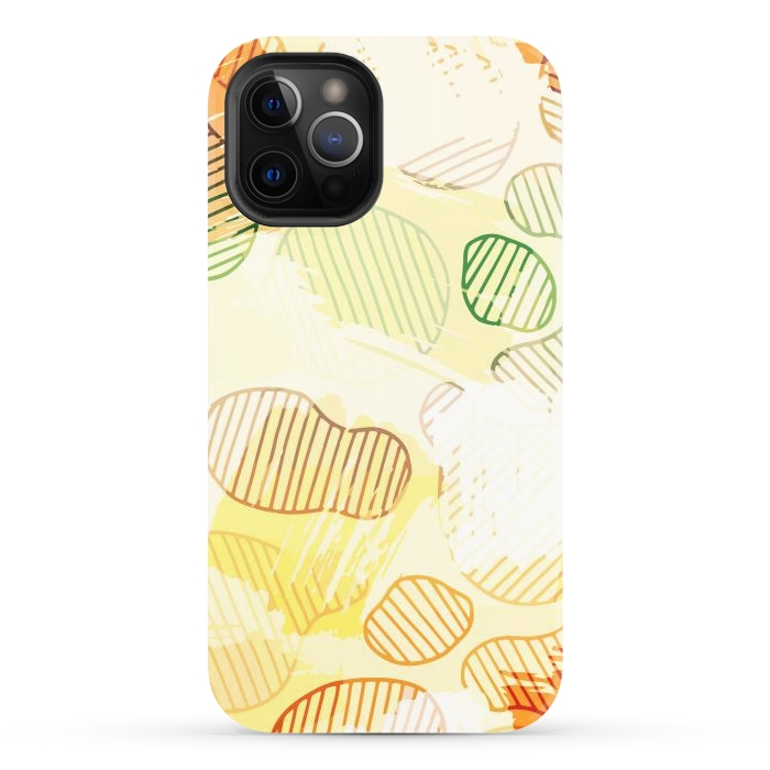 iPhone 12 Pro StrongFit Abstract Footprints, minimal Colorful Pattern by Creativeaxle