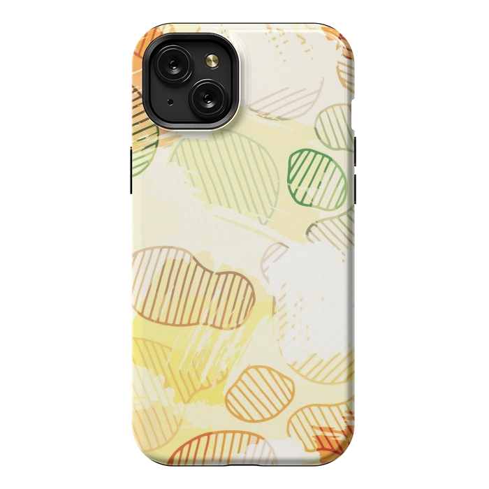 iPhone 15 Plus StrongFit Abstract Footprints, minimal Colorful Pattern by Creativeaxle