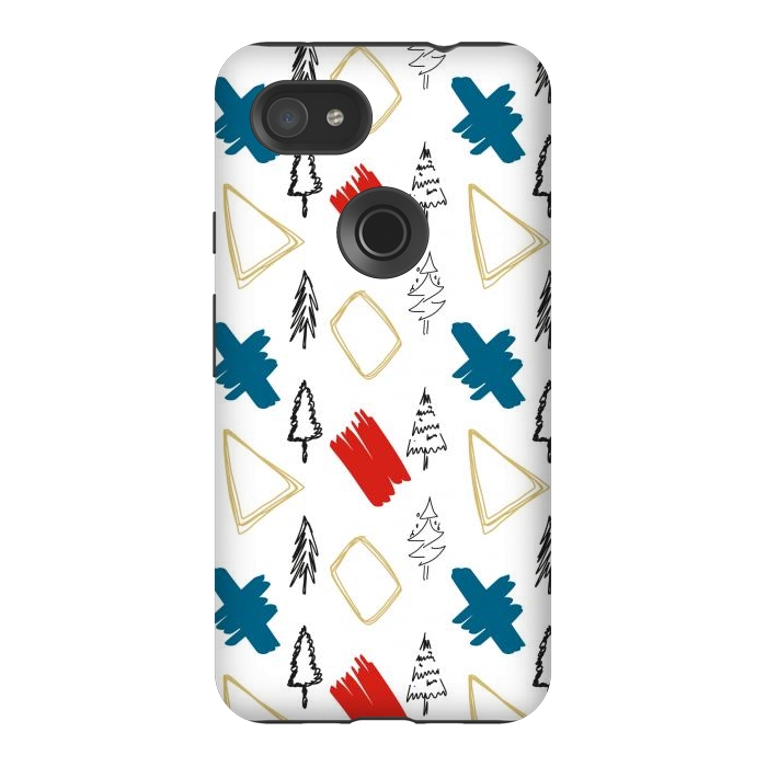 Pixel 3AXL StrongFit Contemporary Illustration Pattern by Creativeaxle