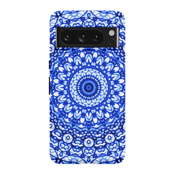 Pixel 8 Pro StrongFit Blue Mandala Mehndi Style G403  by Medusa GraphicArt