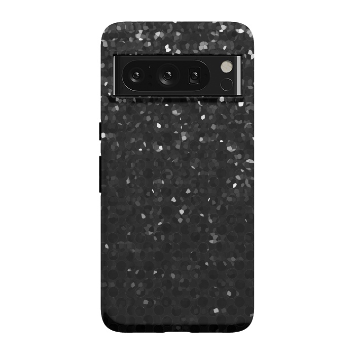 Pixel 8 Pro StrongFit Black Crystal Bling Strass G283 by Medusa GraphicArt