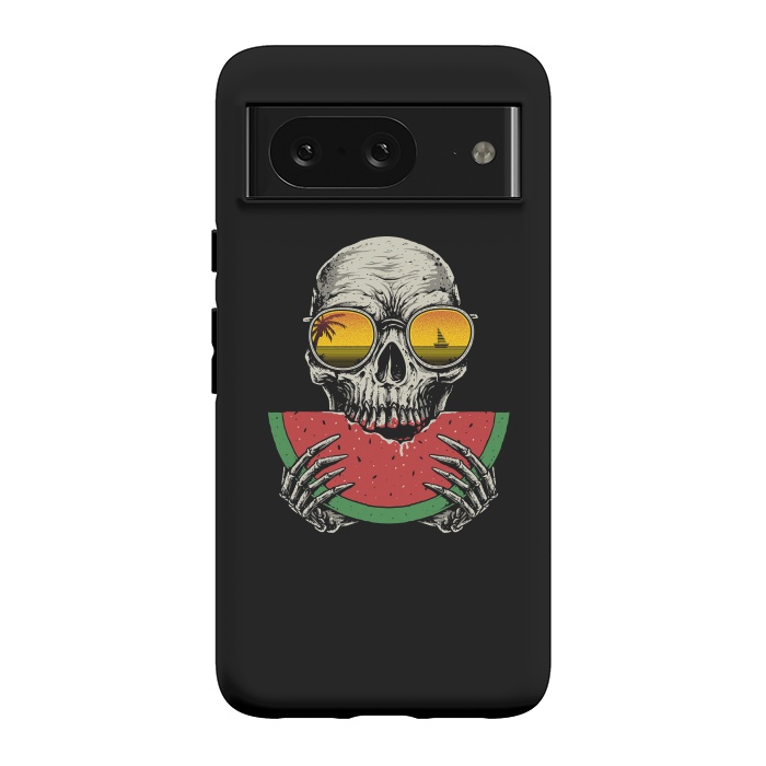 Pixel 8 StrongFit Watermelon Skull by Afif Quilimo