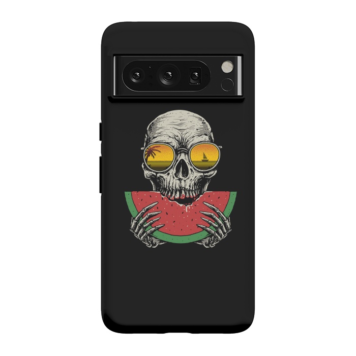 Pixel 8 Pro StrongFit Watermelon Skull by Afif Quilimo