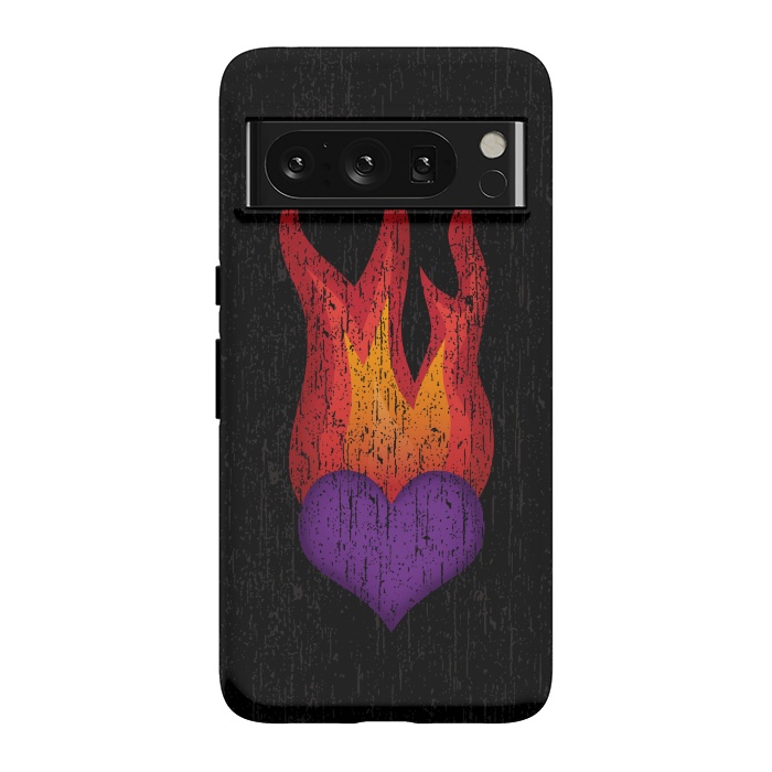 Pixel 8 Pro StrongFit Heart on Fire by Majoih