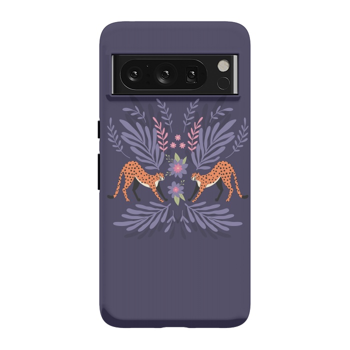 Pixel 8 Pro StrongFit Cheetahs pair purple by Jelena Obradovic