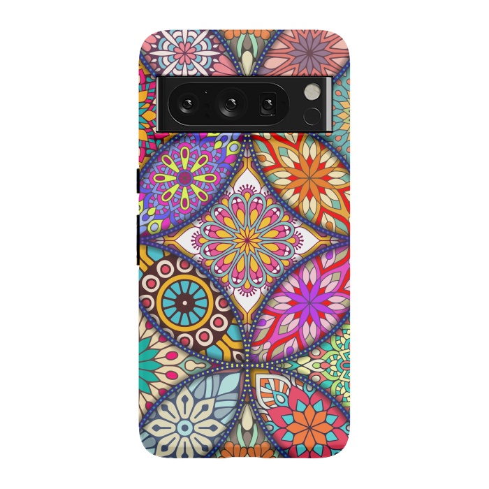 Pixel 8 Pro StrongFit Mandala pattern with bright colors 12 by ArtsCase