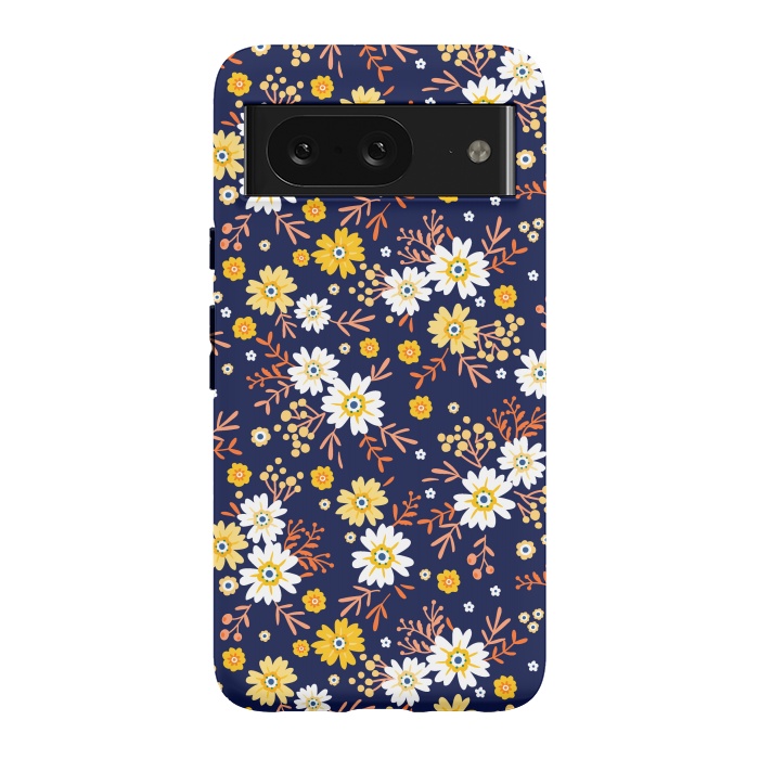 Pixel 8 StrongFit Small Multicoloured Flowers by ArtsCase