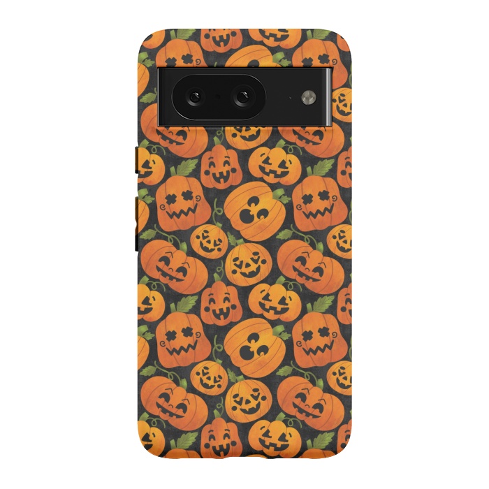 Pixel 8 StrongFit Funny Jack-O-Lanterns by Noonday Design
