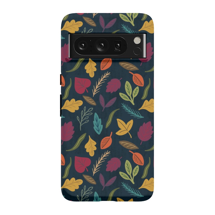 Pixel 8 Pro StrongFit Bold and Colorful Fall Leaves by Noonday Design