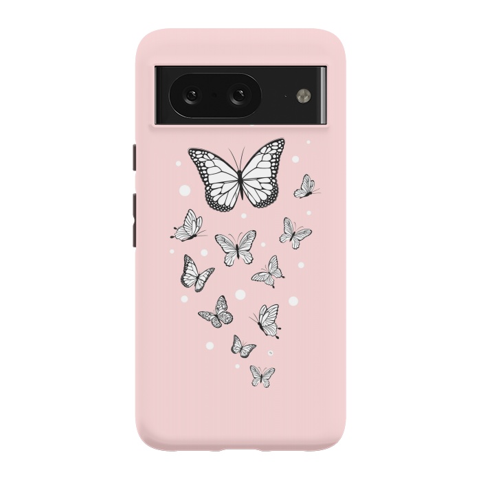 Pixel 8 StrongFit Pink Butterflies by Martina
