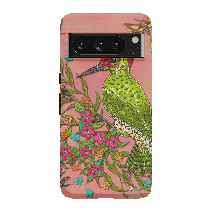 Pixel 8 Pro StrongFit Floral Woodpecker by Lotti Brown