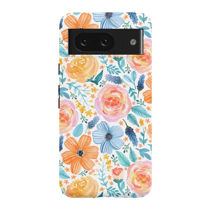Pixel 8 StrongFit Bold Blooms by Tangerine-Tane
