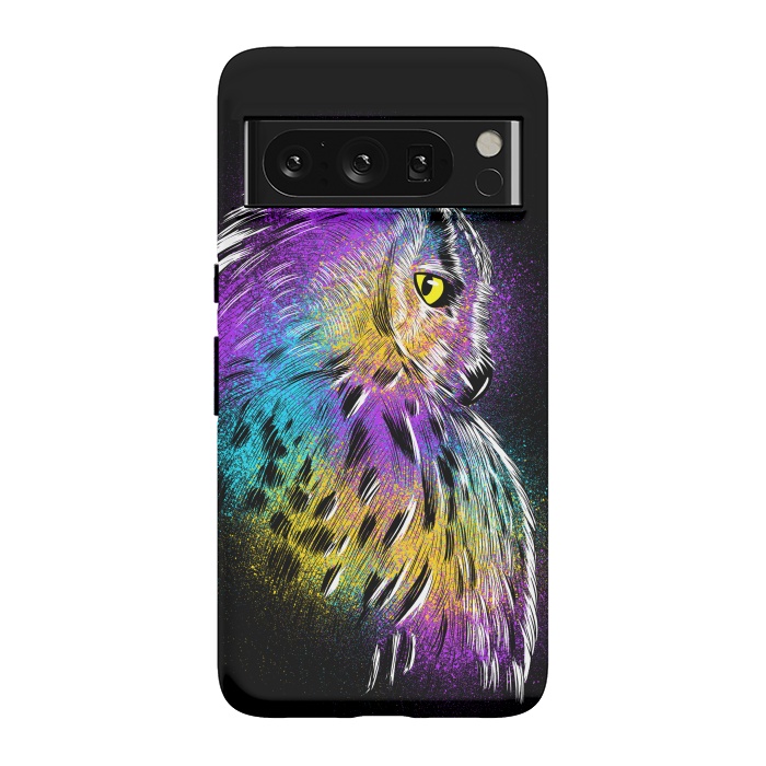 Pixel 8 Pro StrongFit Sketch Owl Colorful by Alberto
