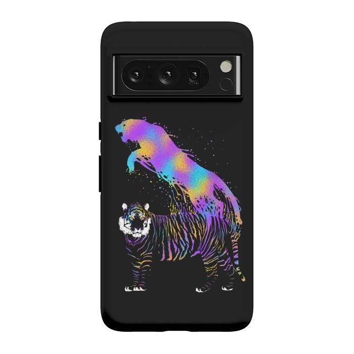 Pixel 8 Pro StrongFit Tiger ink colorful by Alberto