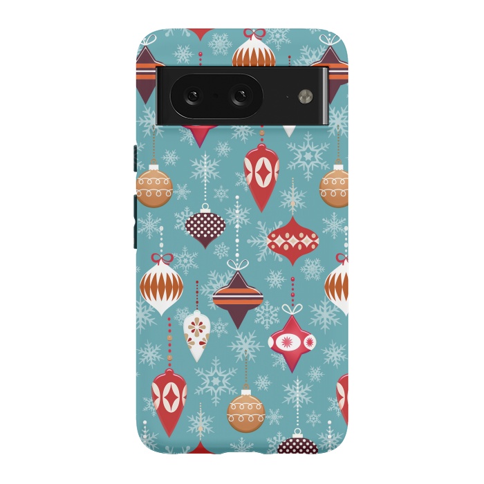 Pixel 8 StrongFit Colorful decorated Christmas ornaments by Oana 