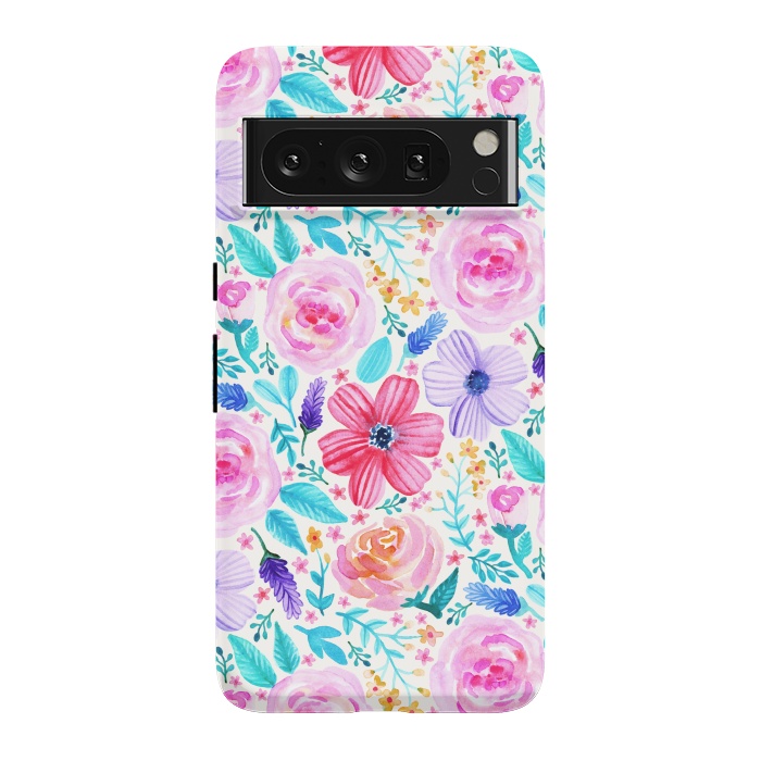 Pixel 8 Pro StrongFit Bold Blooms - Cool Colours by Tangerine-Tane