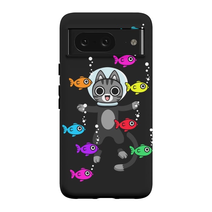 Pixel 8 StrongFit Aquarium Cat by Alberto