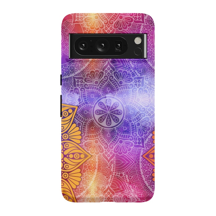 Pixel 8 Pro StrongFit Mandala Pattern with bright Colors by ArtsCase