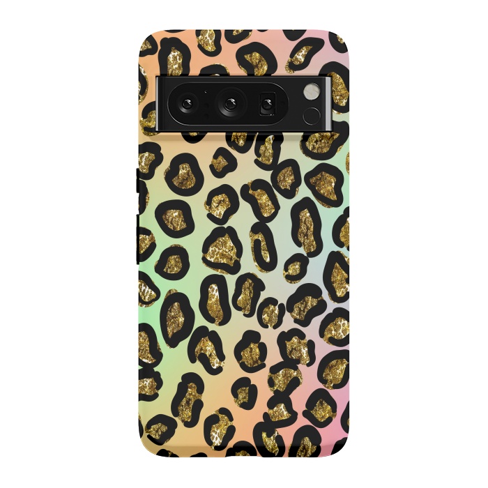 Pixel 8 Pro StrongFit rainbow glitter animal print pattern by haroulita