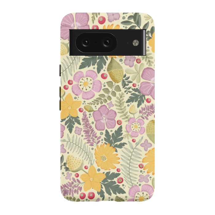 Pixel 8 StrongFit Olive's Garden in Yellow and Pink by Paula Ohreen