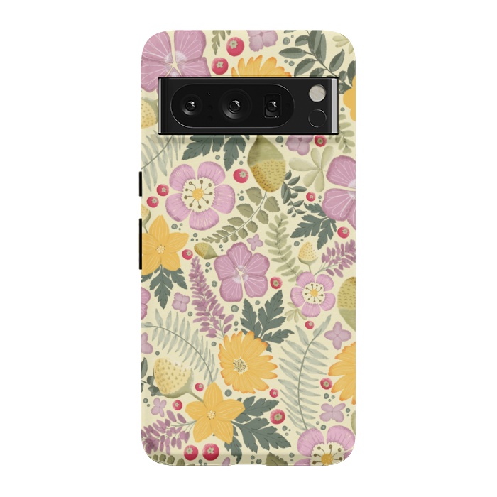 Pixel 8 Pro StrongFit Olive's Garden in Yellow and Pink by Paula Ohreen