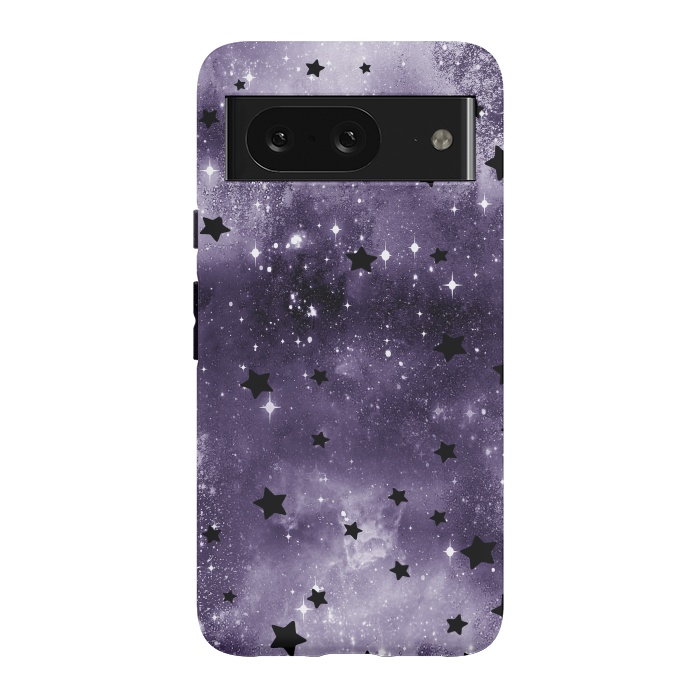 Pixel 8 StrongFit Dark purple starry galaxy - celestial pattern by Oana 