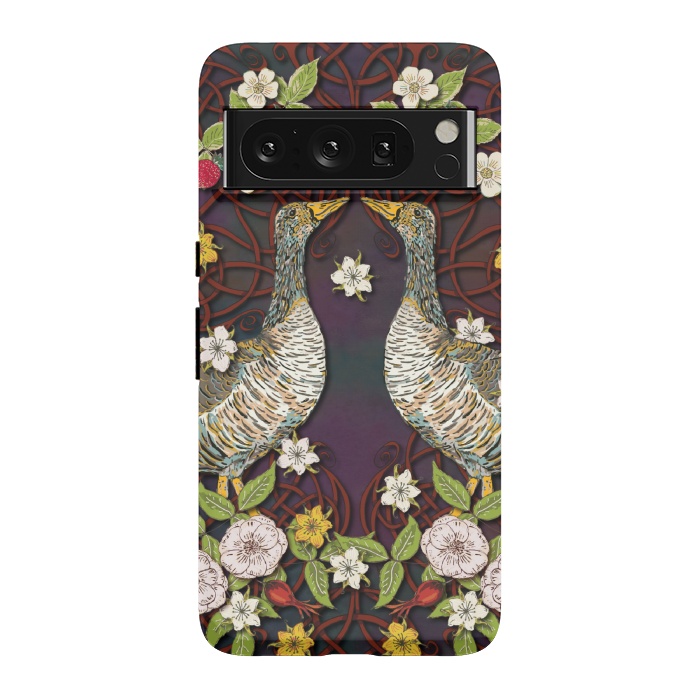 Pixel 8 Pro StrongFit Summer Strawberry Geese by Lotti Brown