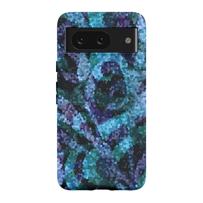 Pixel 8 StrongFit Mosaic Floral Abstract G21B by Medusa GraphicArt