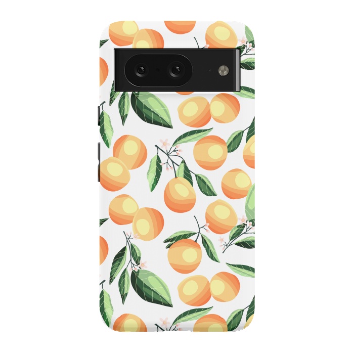 Pixel 8 StrongFit Orange pattern, on white by Jelena Obradovic
