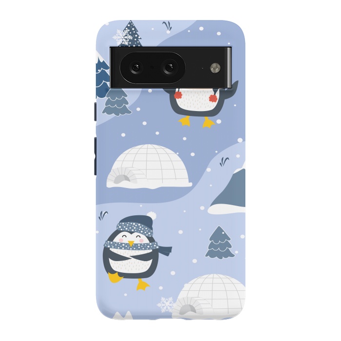 Pixel 8 StrongFit winter happy penguins by haroulita