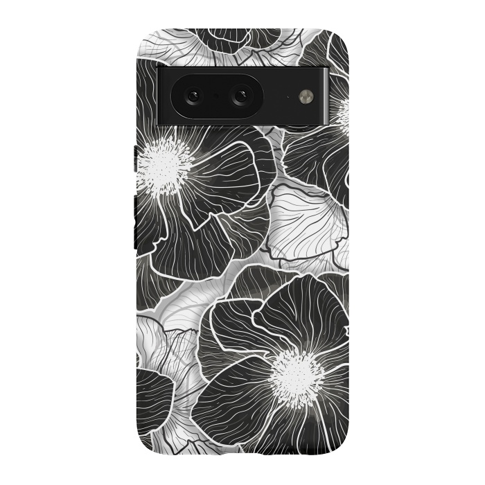 Pixel 8 StrongFit Anemones Wildflower Illustration G599 by Medusa GraphicArt
