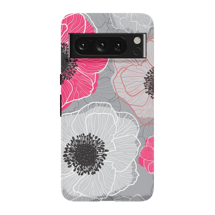 Pixel 8 Pro StrongFit Colorful Anemones Wildflower G603 by Medusa GraphicArt