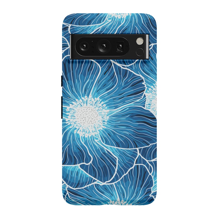 Pixel 8 Pro StrongFit Blue Anemones Wildflower G605 by Medusa GraphicArt
