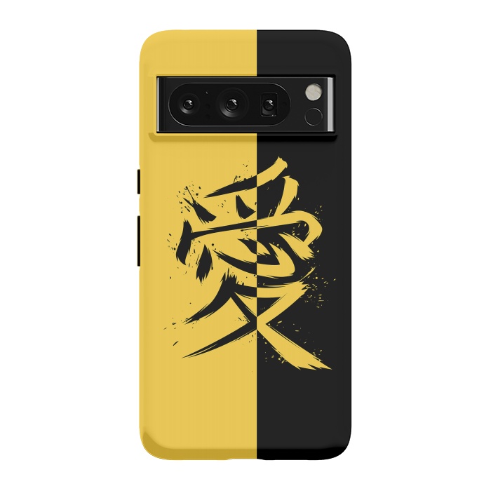 Pixel 8 Pro StrongFit Kanji yellow and black by Alberto