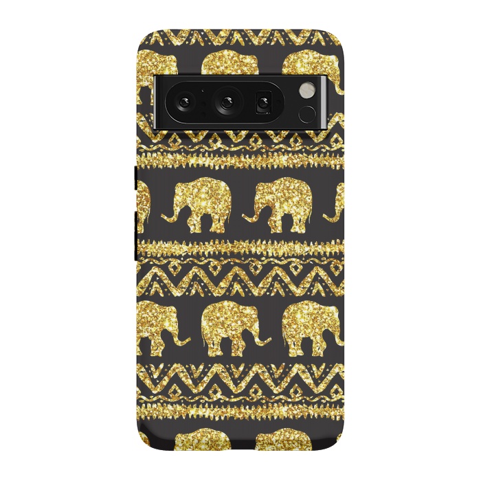 Pixel 8 Pro StrongFit glitter elephant by haroulita