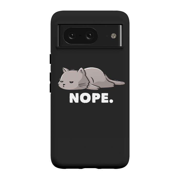Pixel 8 StrongFit Nope Funny Cute Lazy Cat Gift by eduely