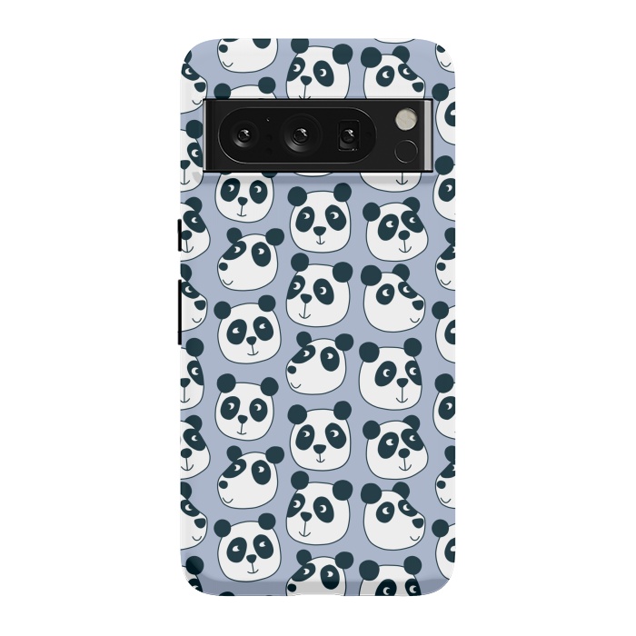 Pixel 8 Pro StrongFit Particularly Pleasant Panda Bears on Blue by Nic Squirrell